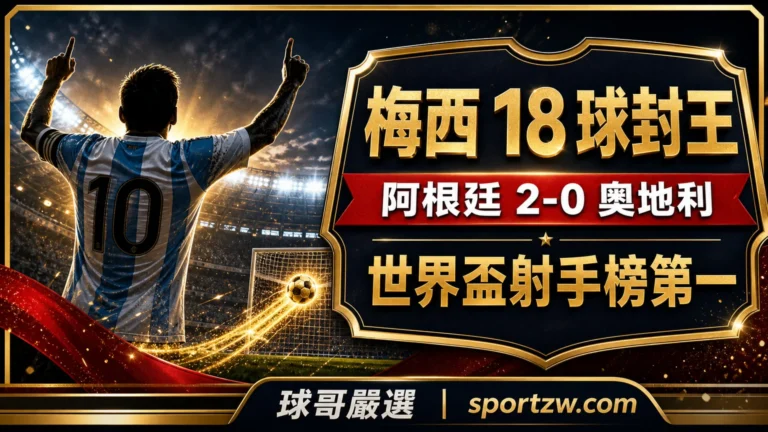 梅西 18 球登頂世界盃射手榜主視覺