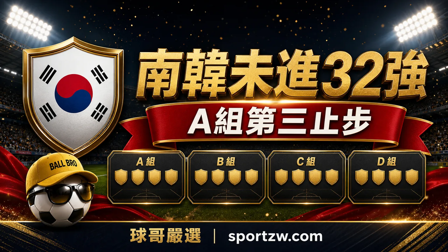 南韓未進32強，2026世界盃A組第三止步，球哥嚴選 sportzw.com