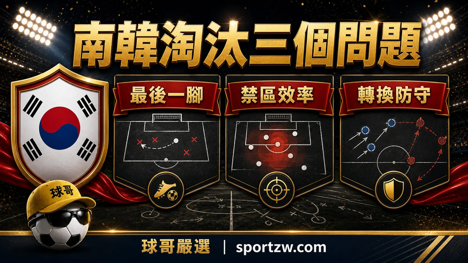 南韓淘汰三個問題：最後一腳、禁區效率與轉換防守