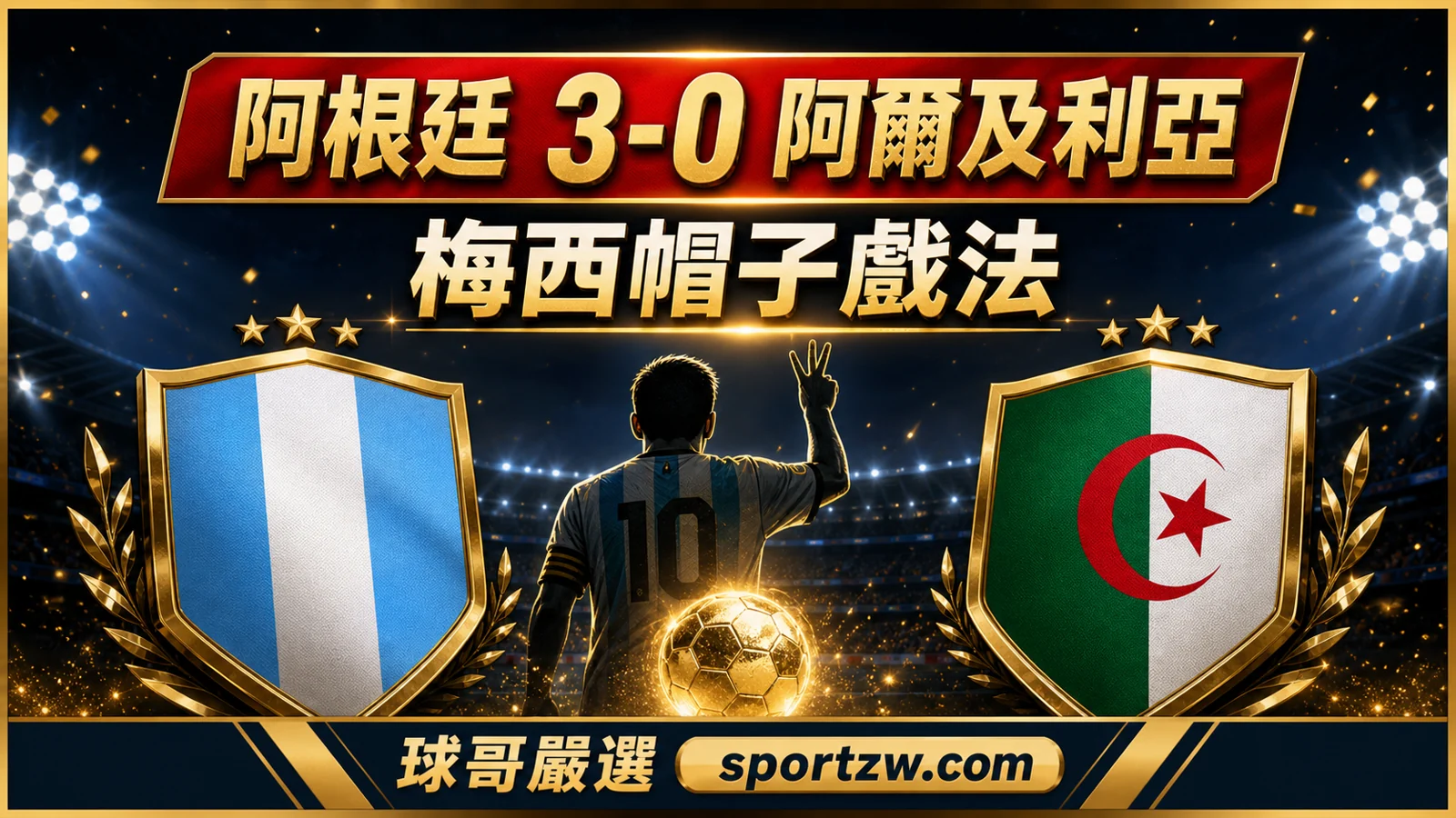 阿根廷 3-0 阿爾及利亞,梅西帽子戲法賽後戰報,球哥嚴選 sportzw.com
