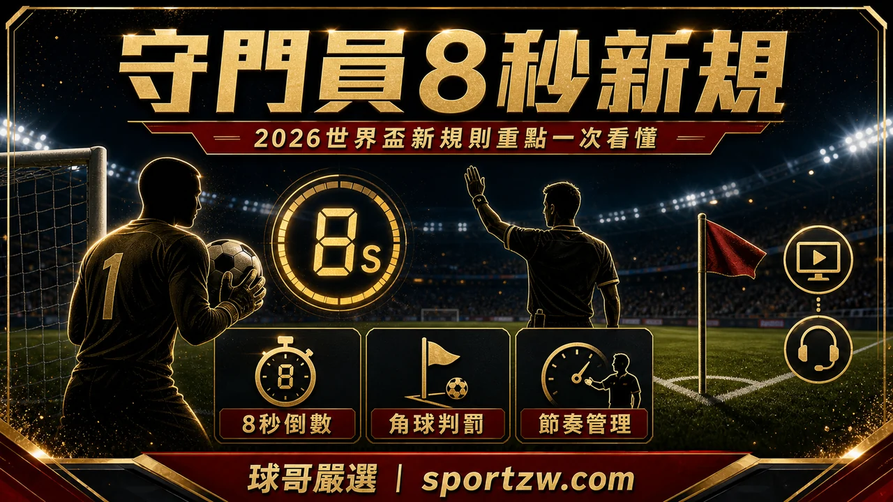 2026 世界盃守門員 8 秒新規與角球判罰示意圖