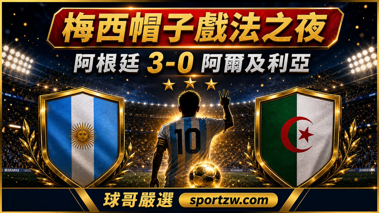 梅西帽子戲法之夜，阿根廷 3-0 阿爾及利亞，球哥嚴選 sportzw.com