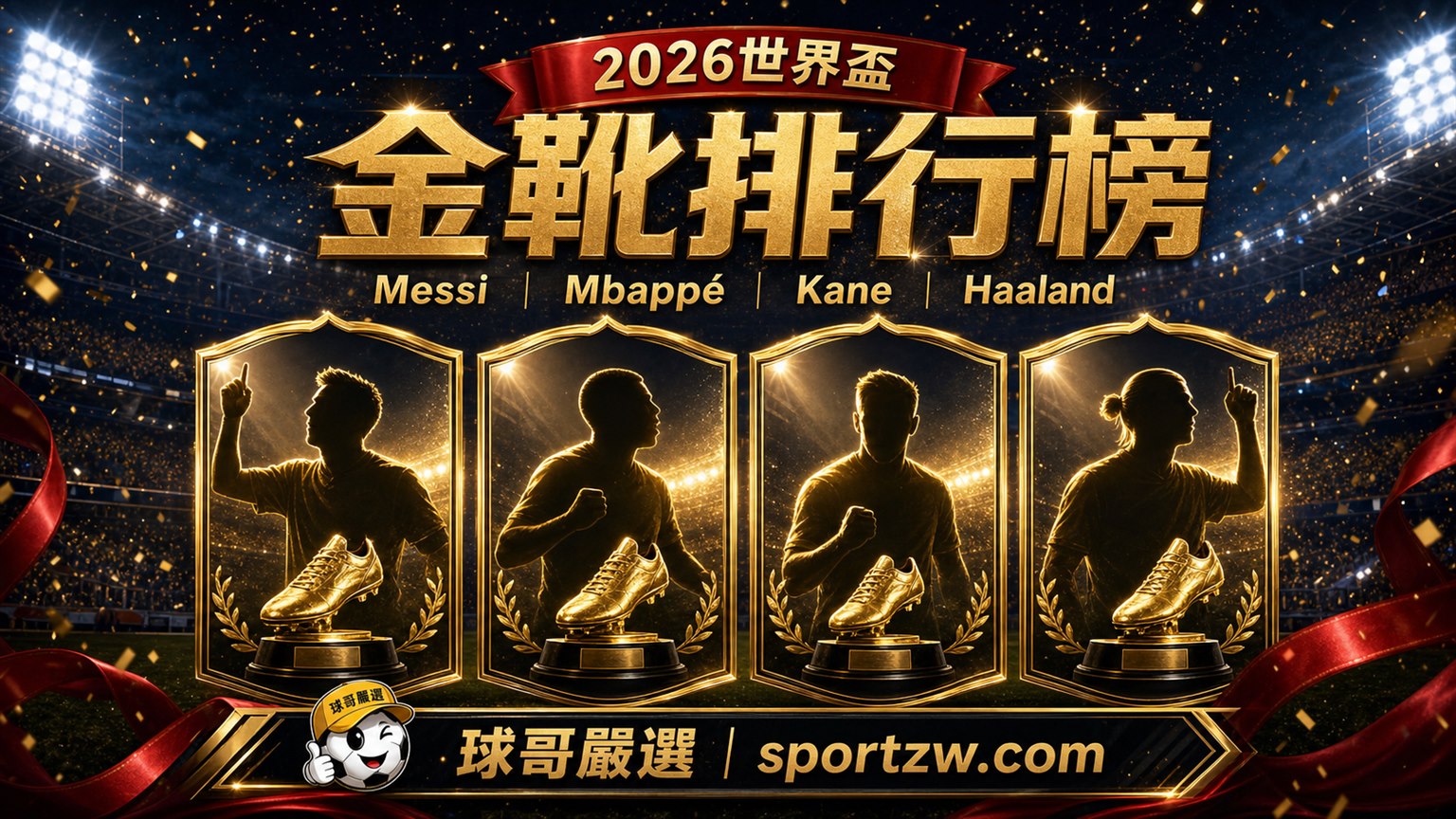 2026世界盃金靴排行榜,Messi、Mbappé、Kane、Haaland金靴爭奪,球哥嚴選 sportzw.com