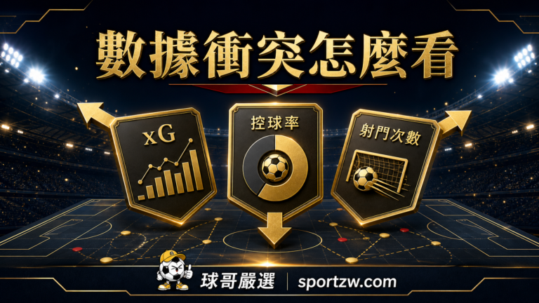 xG、控球率與射門數衝突時的足球數據判讀封面