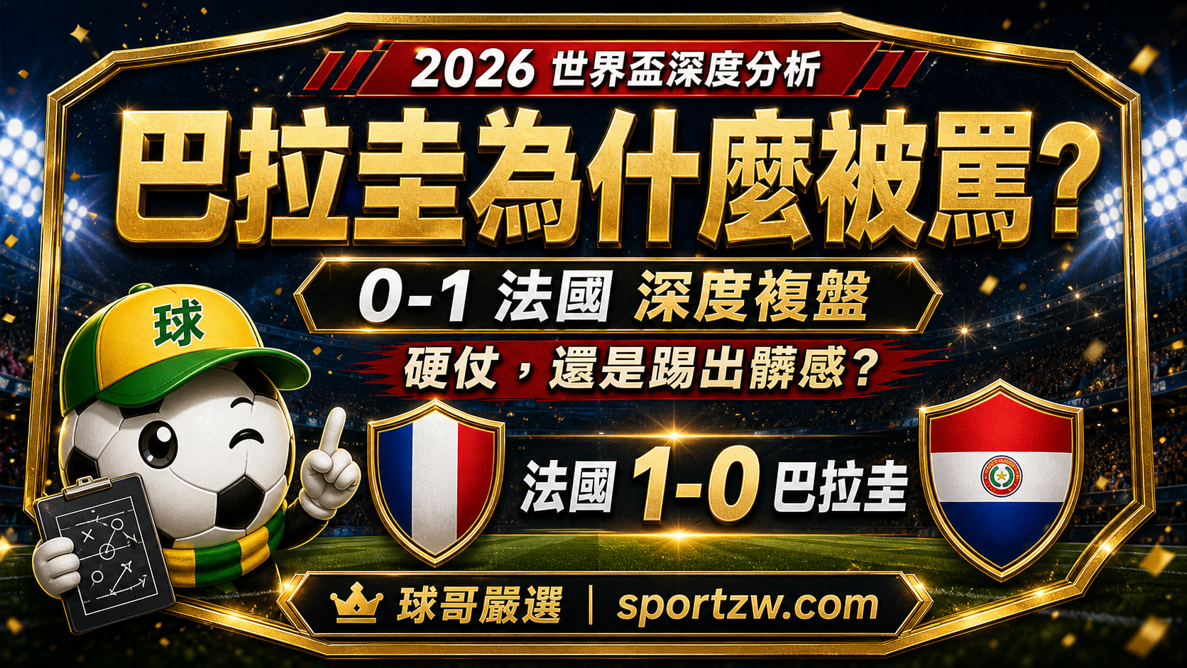 巴拉圭為什麼被罵,0-1法國世界盃16強深度複盤封面