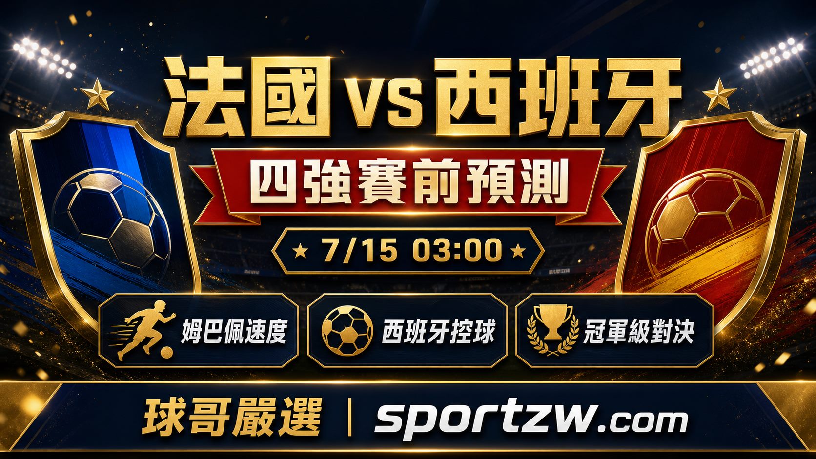 法國 vs 西班牙四強賽前預測 姆巴佩速度 西班牙控球