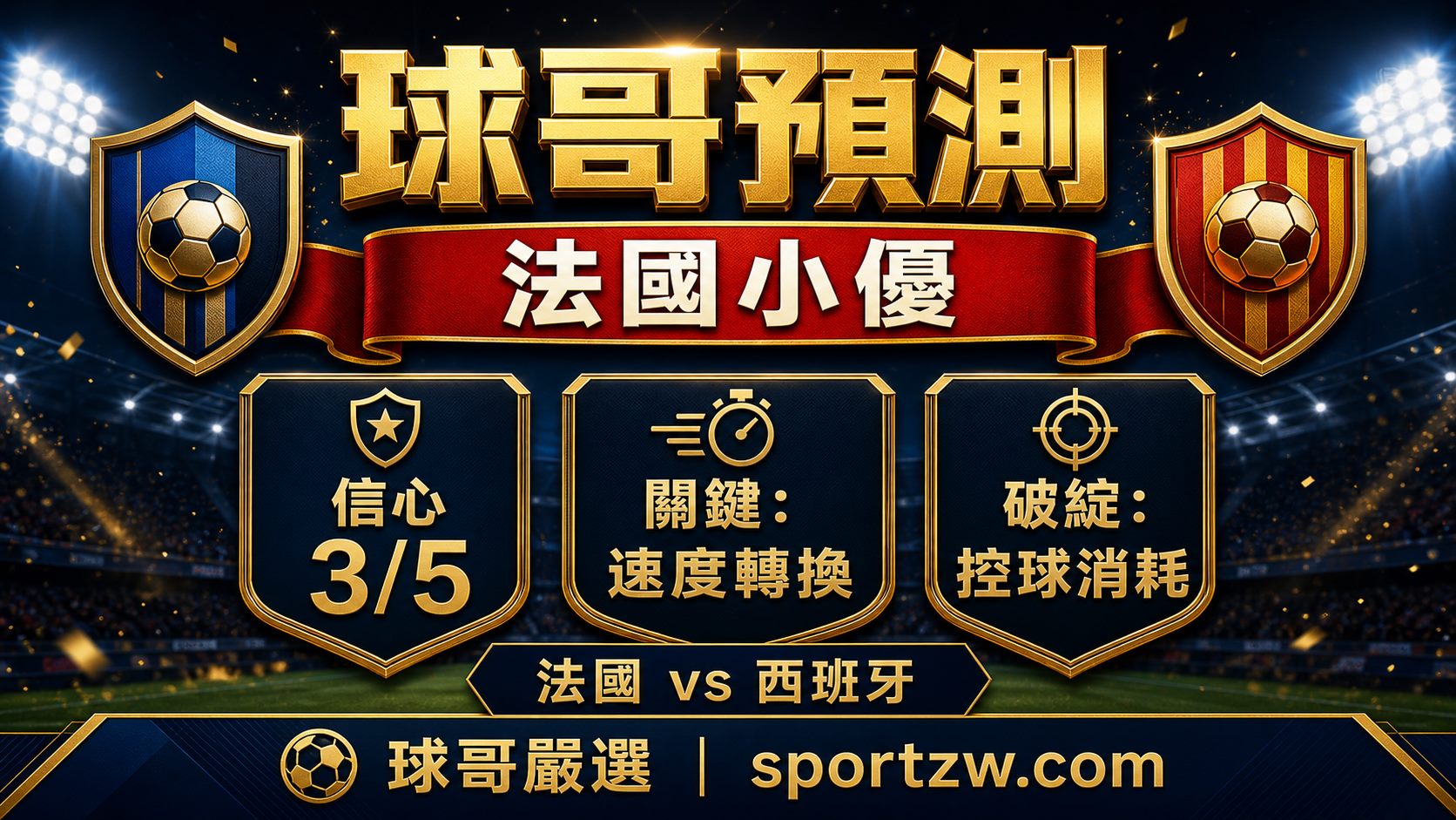 球哥預測 法國 vs 西班牙 法國小優 信心3分